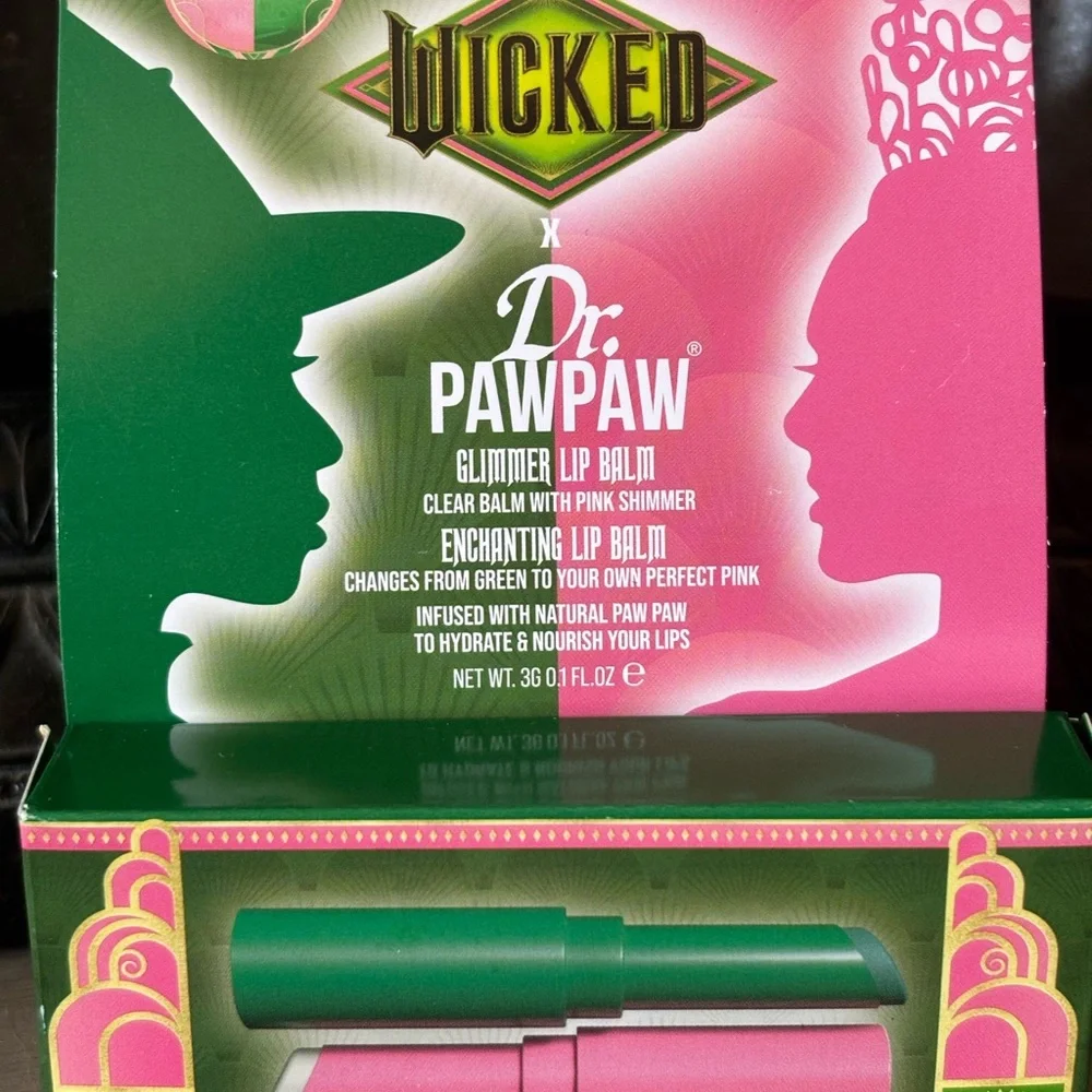 Wicked‎ Movie Dr. PawPaw Glimmer Lip Balm Duo Set Enchanting Colour Changing NEW